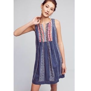Anthropologie Akemi + Kin Morwen Blue Sleeveless Dress